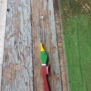 Grumpy Old Men Wooden Duck Ice Fishing Pole